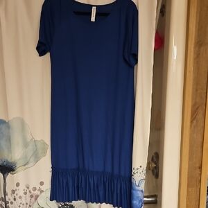 Zenana Outfitters Blue Midi Dress Washed Not Worn